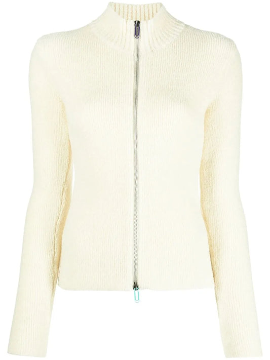 Knitted Zipped Cardigan