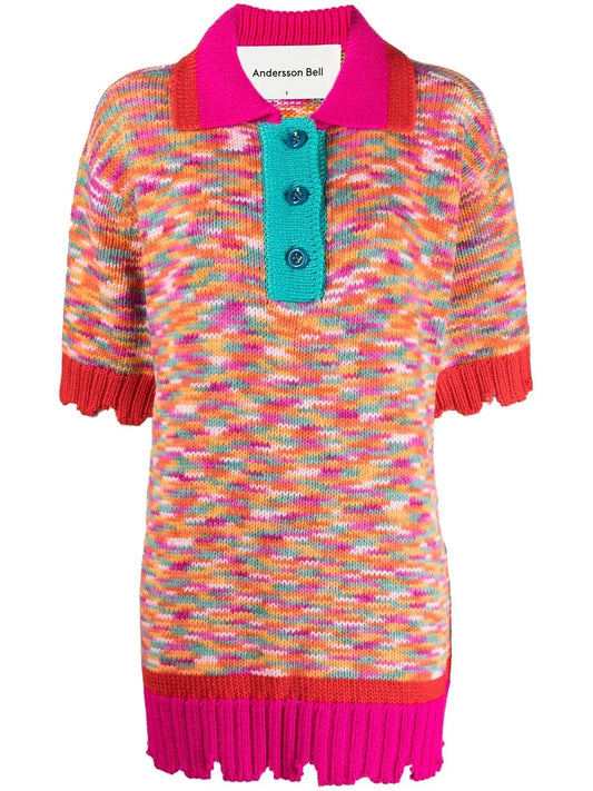 Knitted Short-Sleeved Polo Shirt