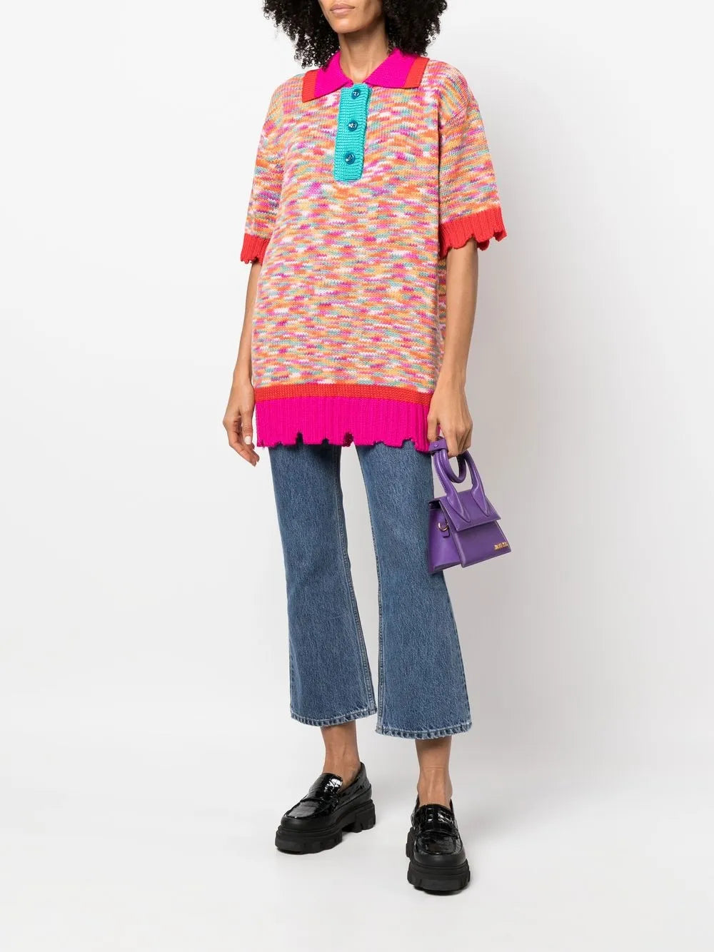 Knitted Short-Sleeved Polo Shirt