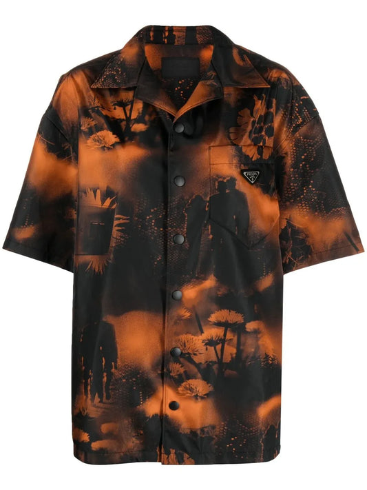 Graphic-Print Bowling Shirt