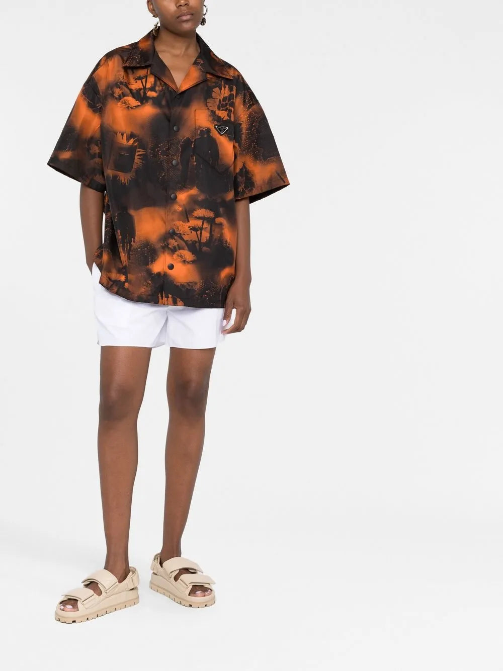 Graphic-Print Bowling Shirt