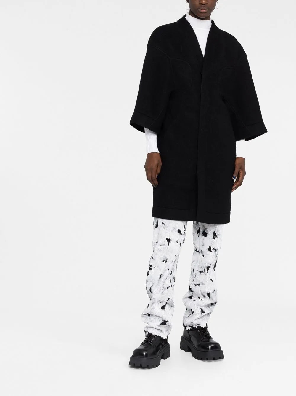 Wool Single-Breasted Coat