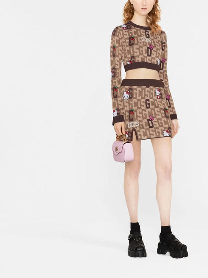 Monogram Knitted Skirt