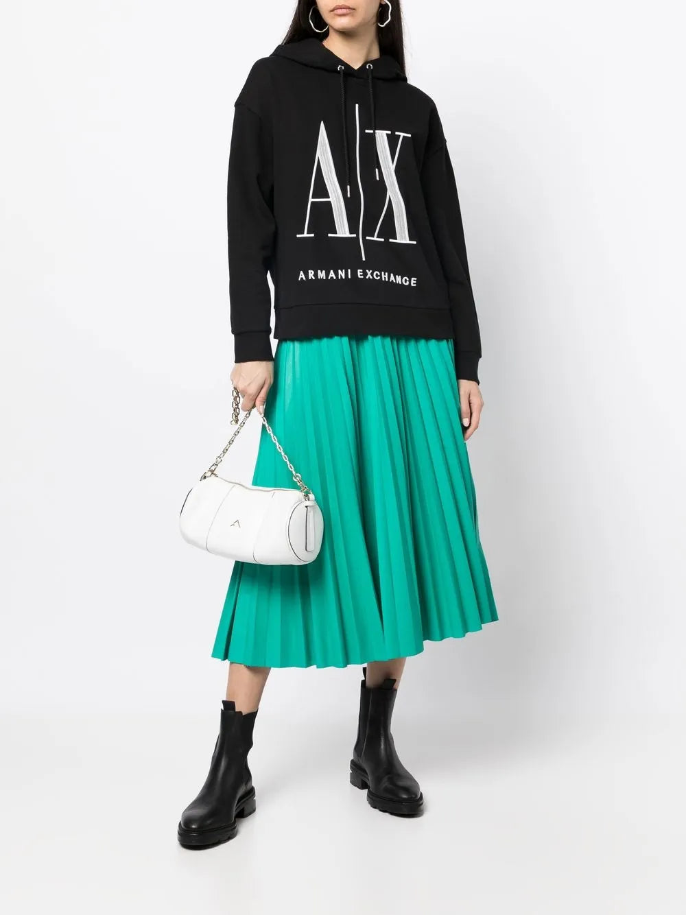 Logo-Embroidered Rib-Trimmed Hoodie