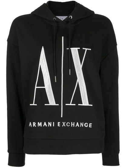 Logo-Embroidered Rib-Trimmed Hoodie