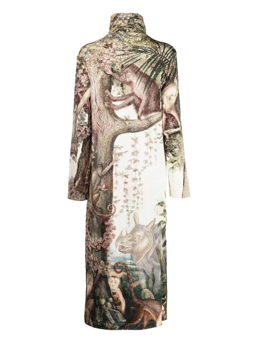 Jungle-Print Cotton Maxi Dress