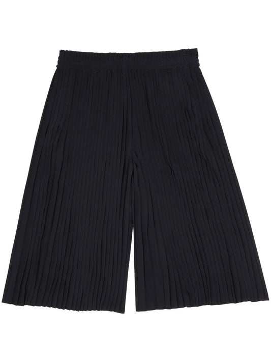 Pleated Knee-Length Shorts