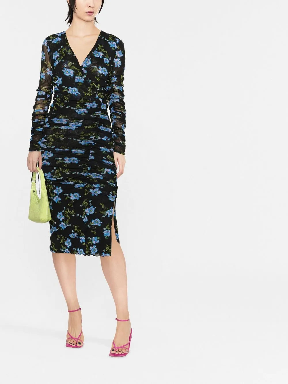 Floral-Print Midi Dress
