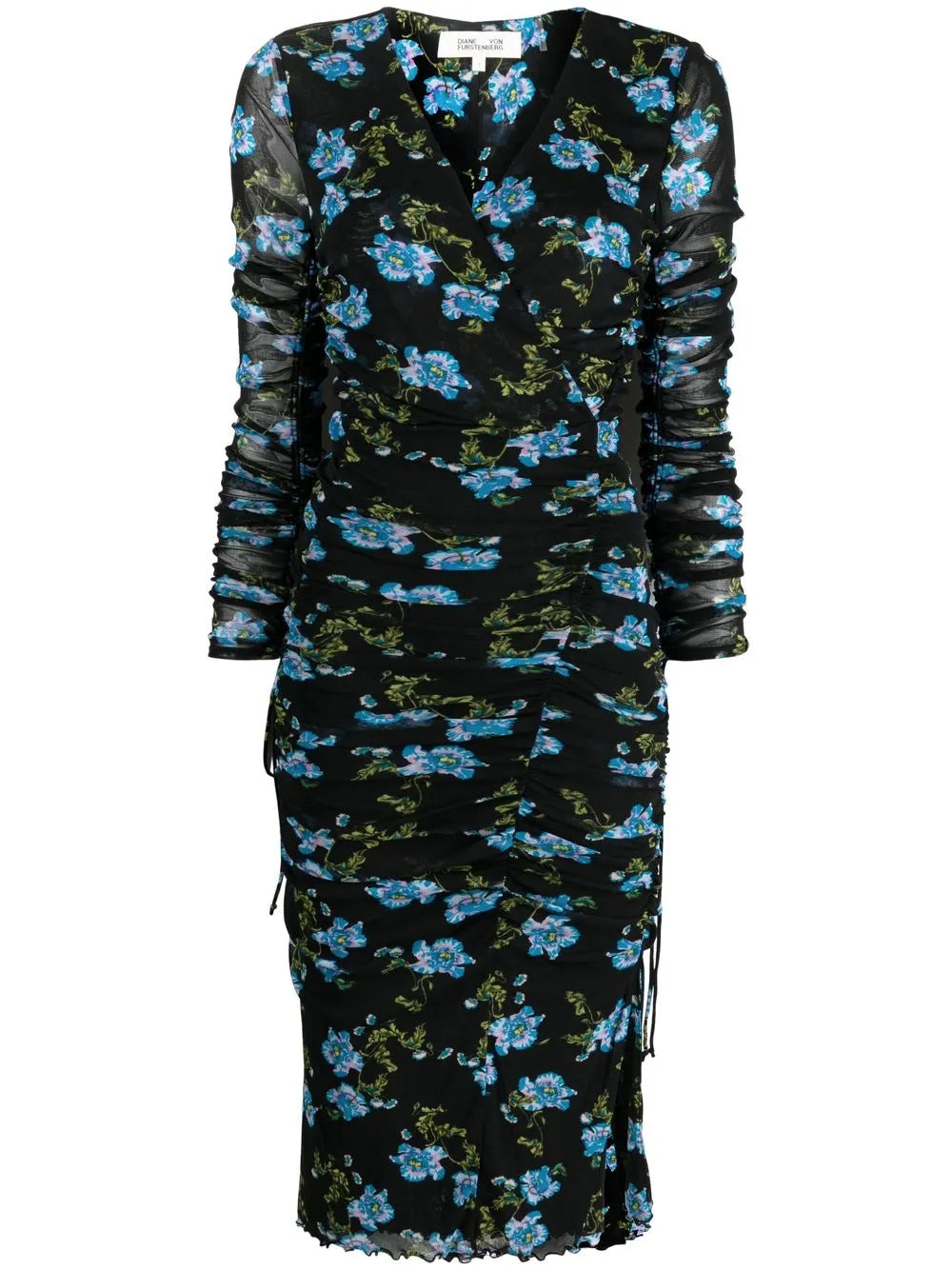 Floral-Print Midi Dress