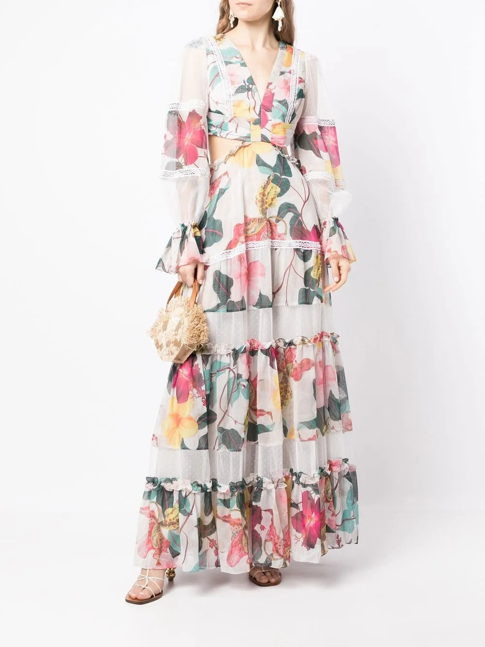 Hibiscus Cut-Out Maxi Dress