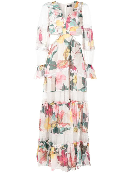 Hibiscus Cut-Out Maxi Dress
