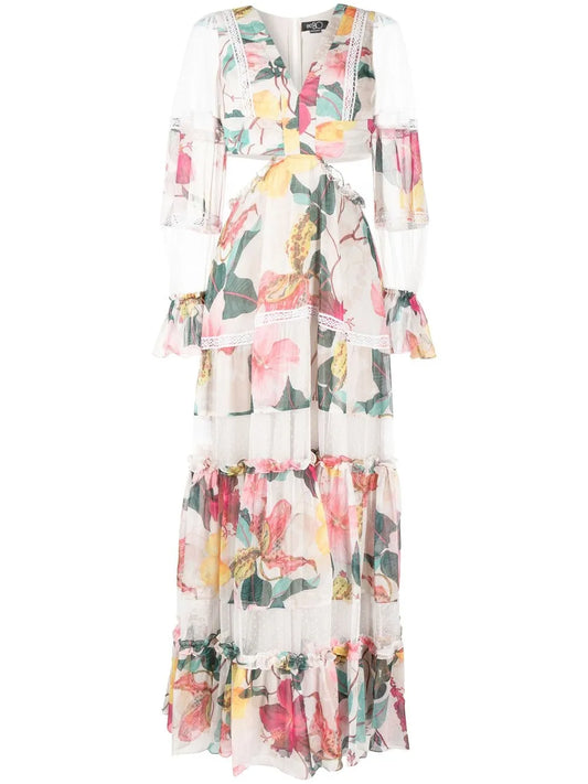 Hibiscus Cut-Out Maxi Dress