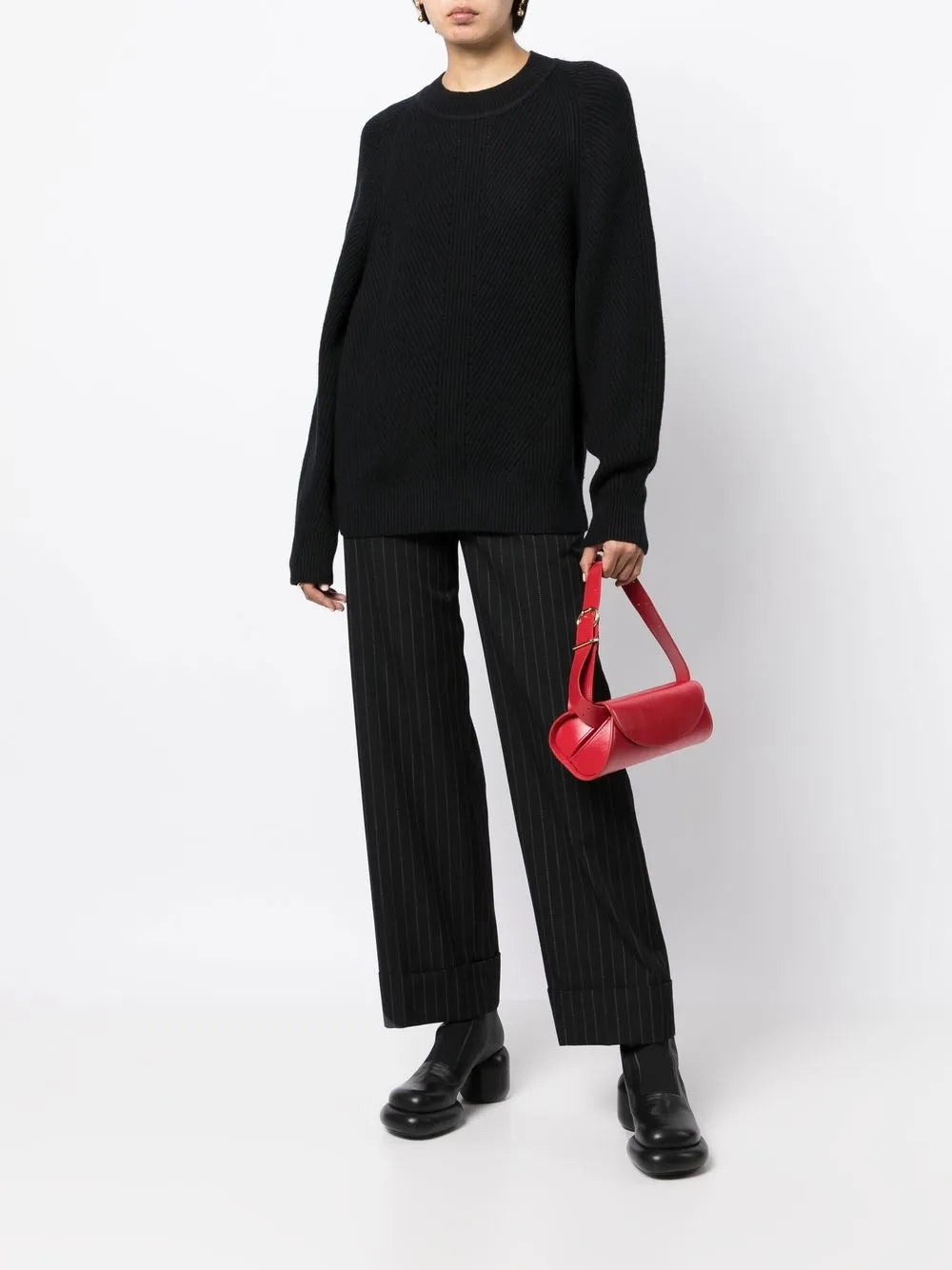 Crew-Neck Knitted Sweater