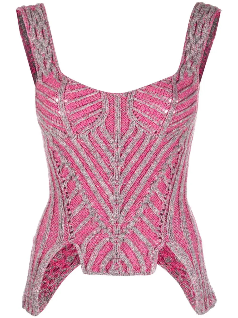 Contrast-Trimmed Knitted Top