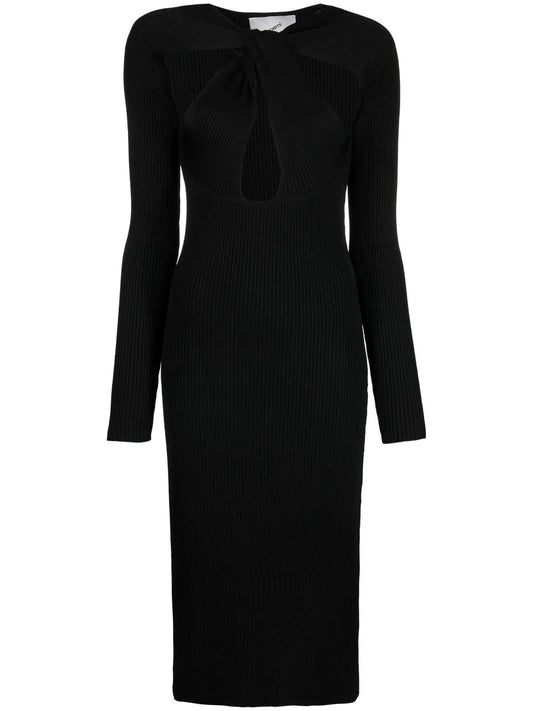 Cut-Out Detail Midi Dress