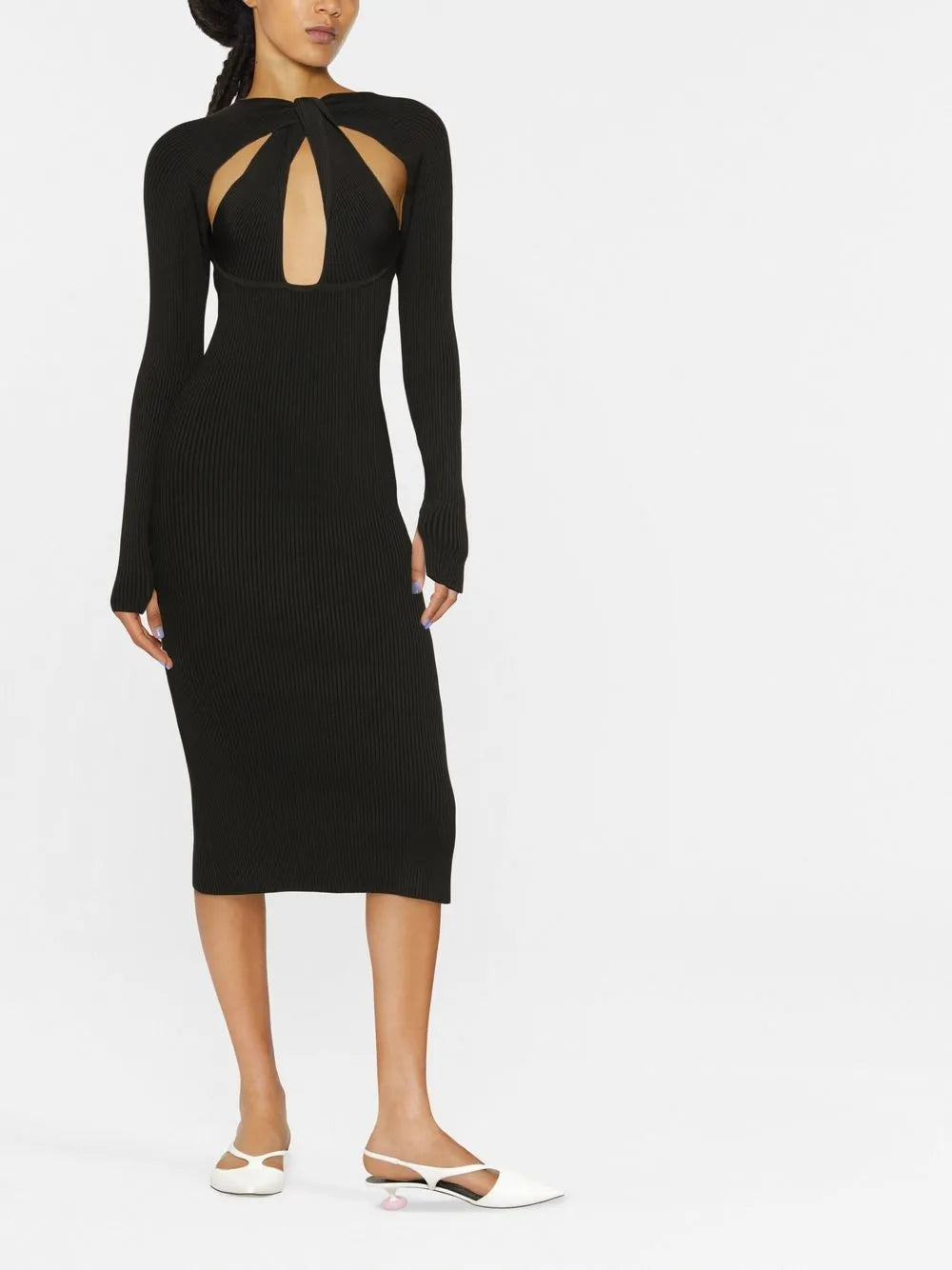Cut-Out Detail Midi Dress