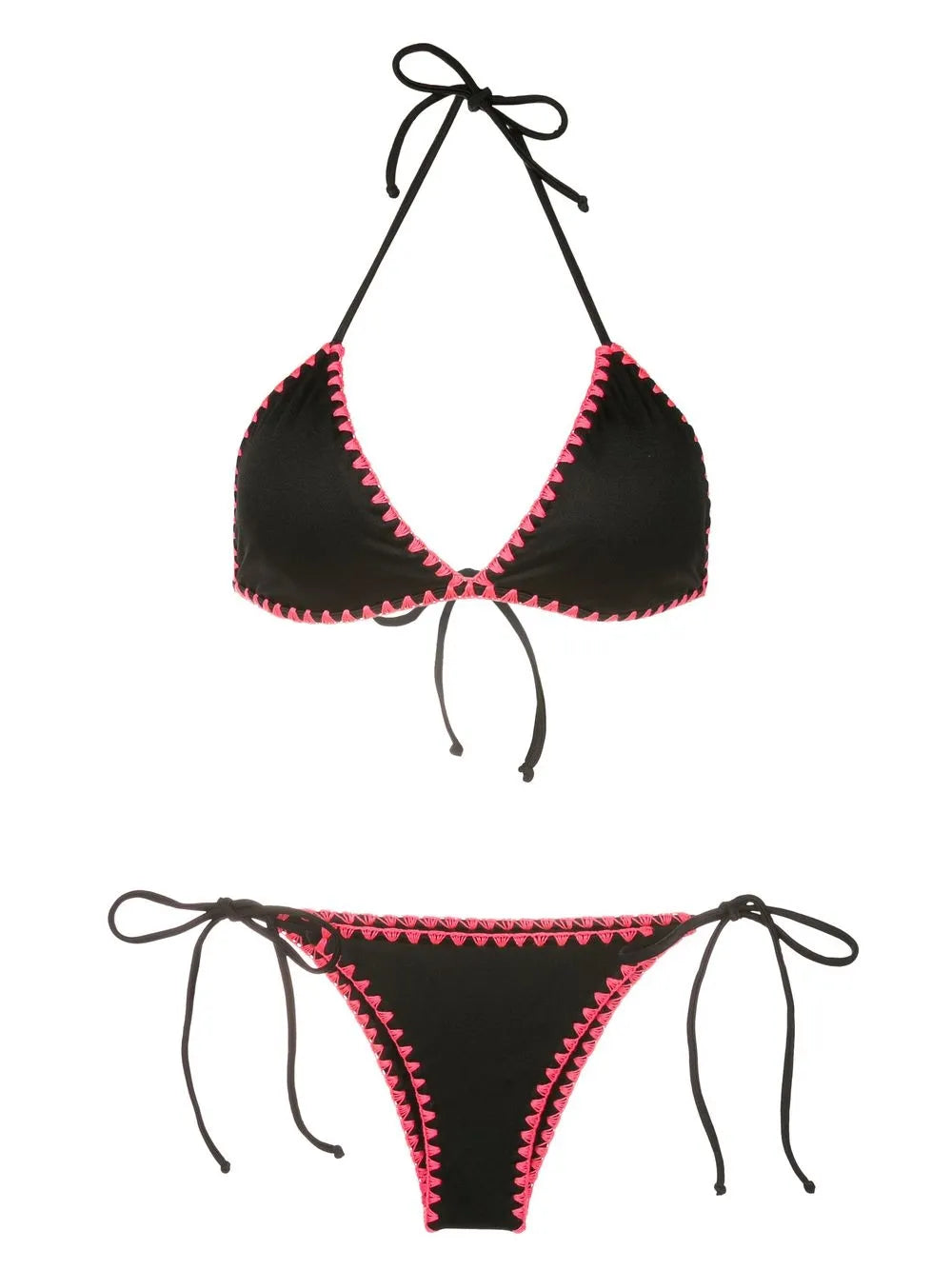 Embroidered Halterneck Bikini