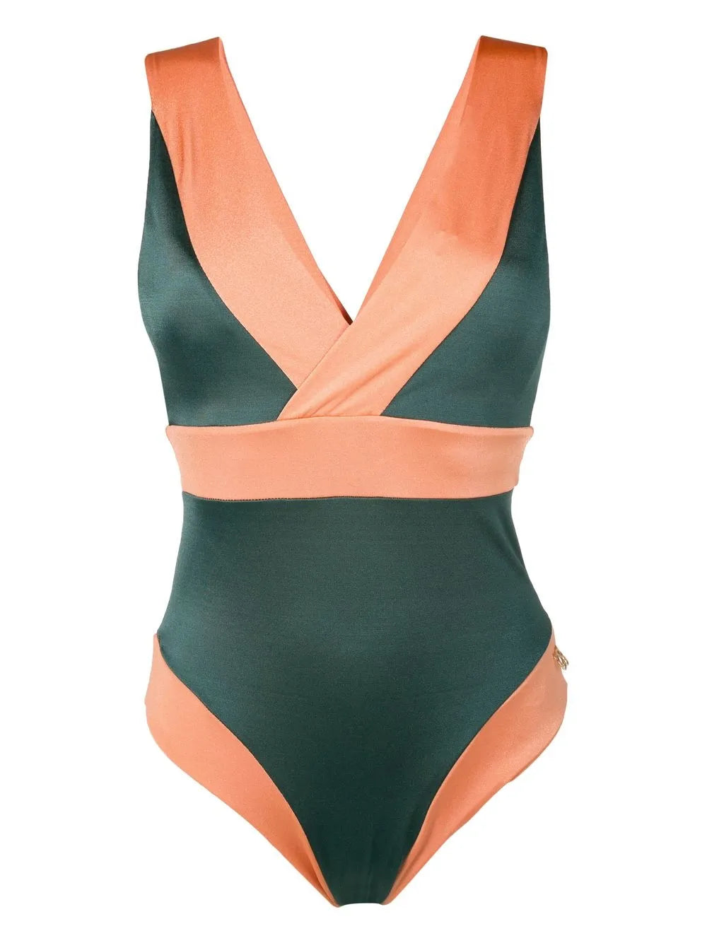 Panelled V-Neck Swimsuit