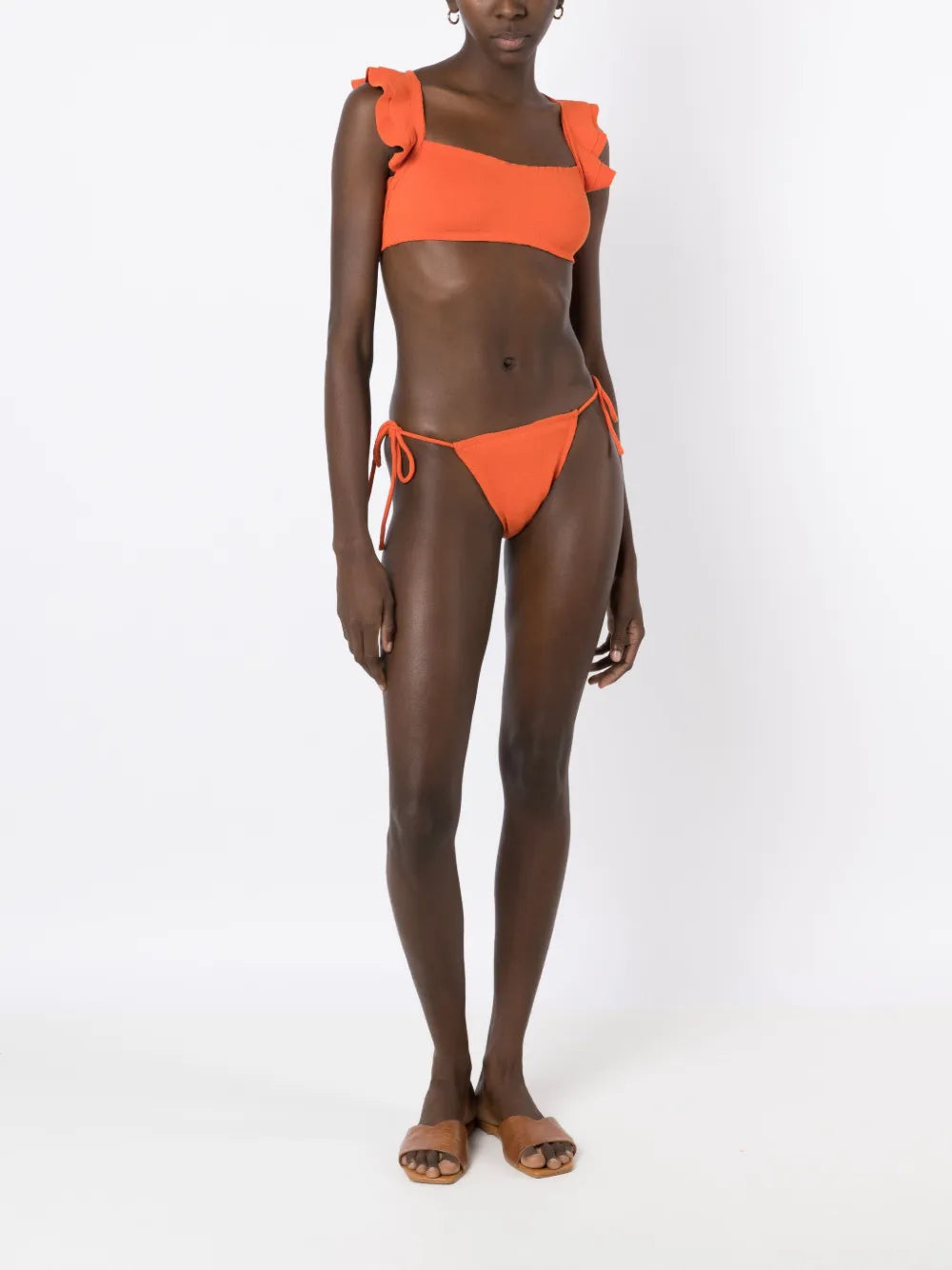 Malgosia Ruffle-Hem Bikini Bottoms