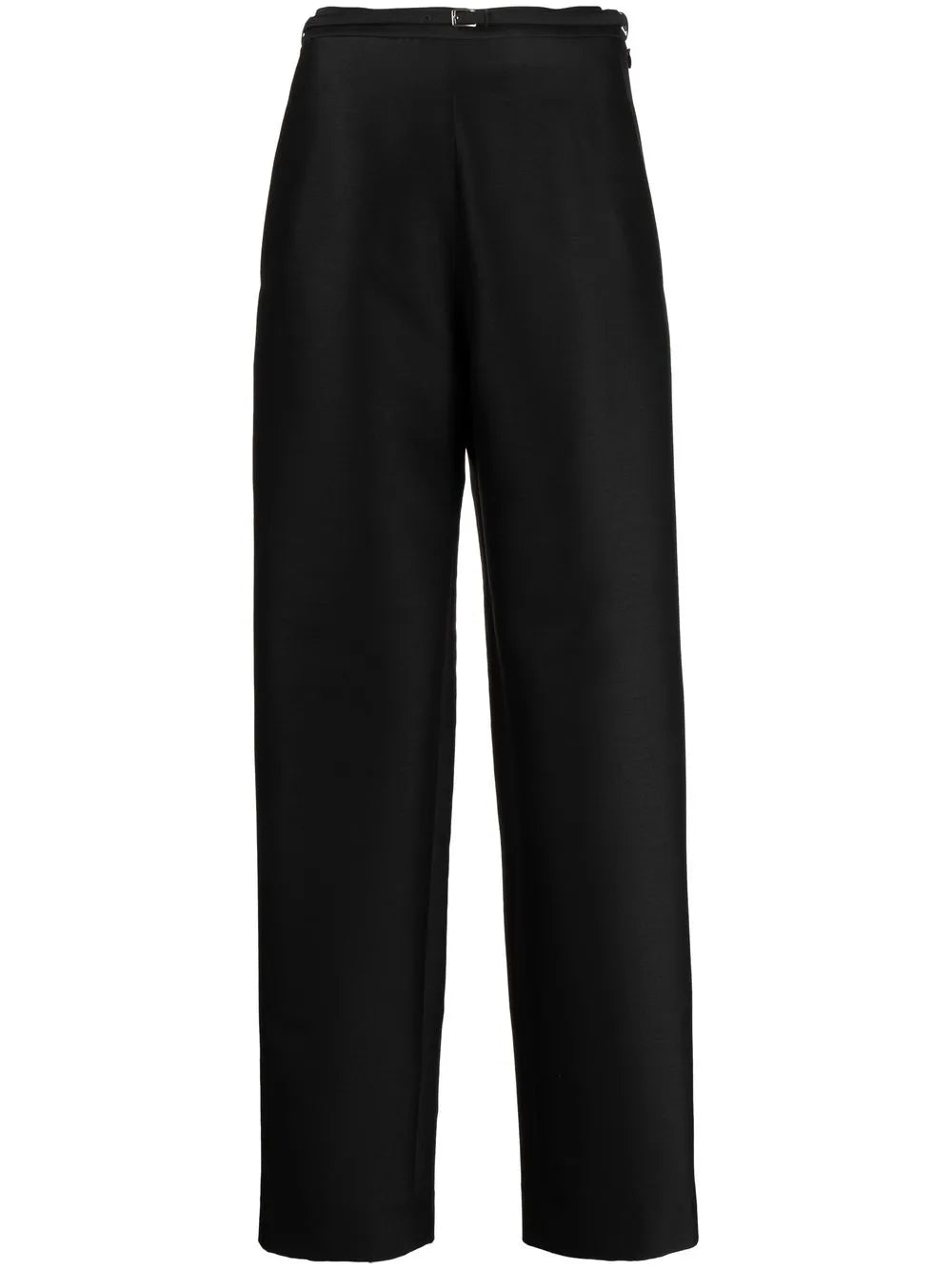 Skinny-Belt Straight Leg Trousers