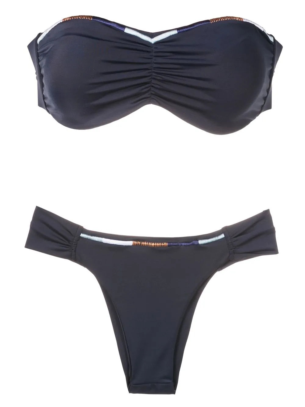 Embroidered Bandeau Bikini