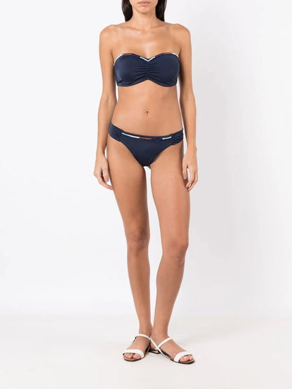 Embroidered Bandeau Bikini