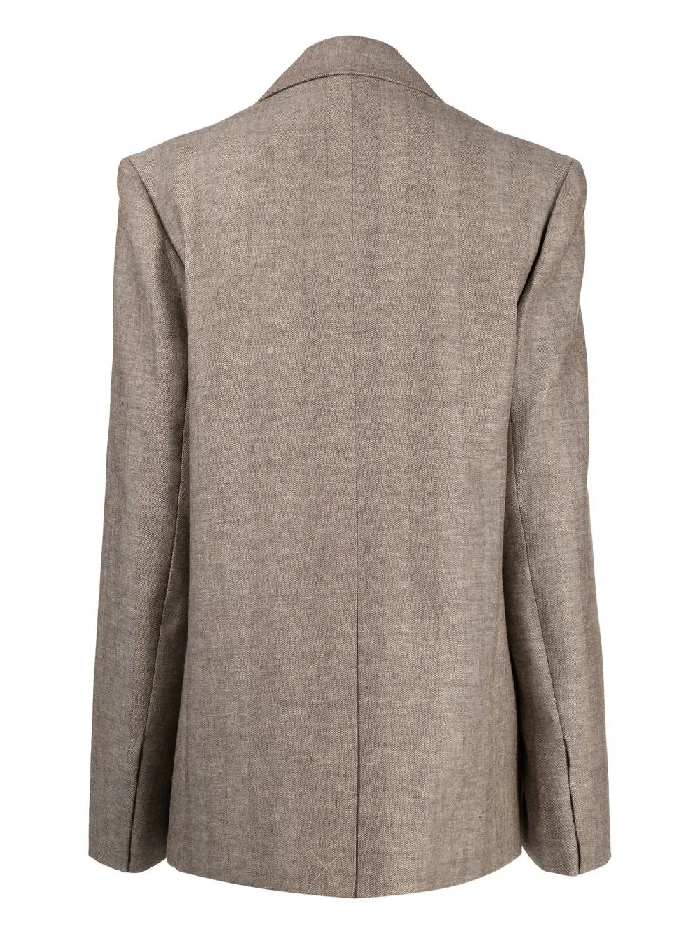 Single-Breasted Linen-Cotton Blazer