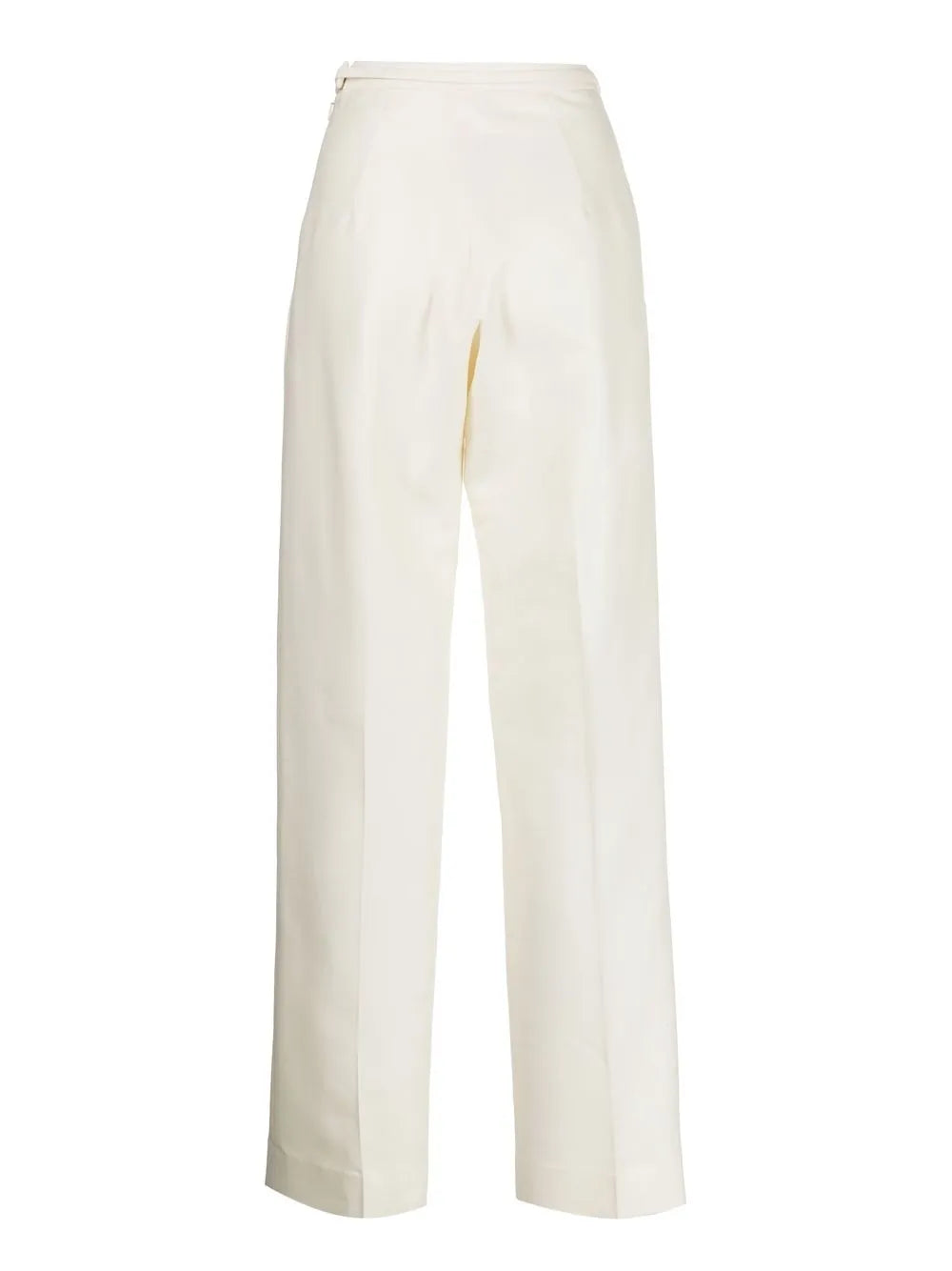 Wide-Leg Wool-Silk Trousers