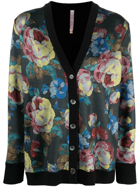 Weste Floral-Knit Cardigan