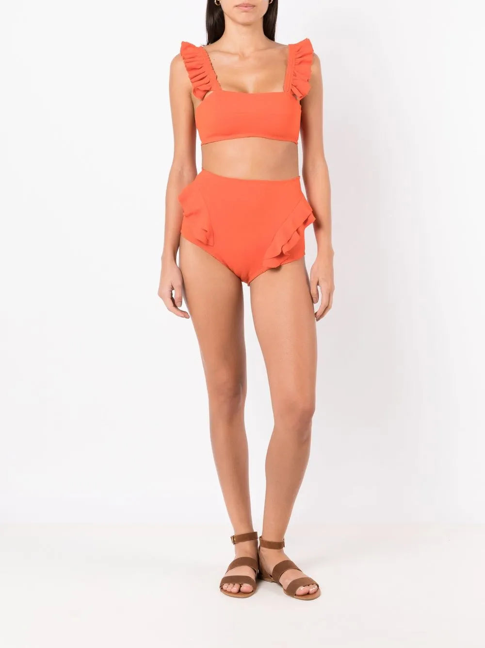 Zarbo Square-Neck Bikini Top