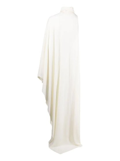 Draped Asymmetric One-Shoulder Gown