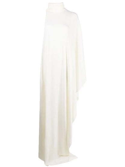 Draped Asymmetric One-Shoulder Gown