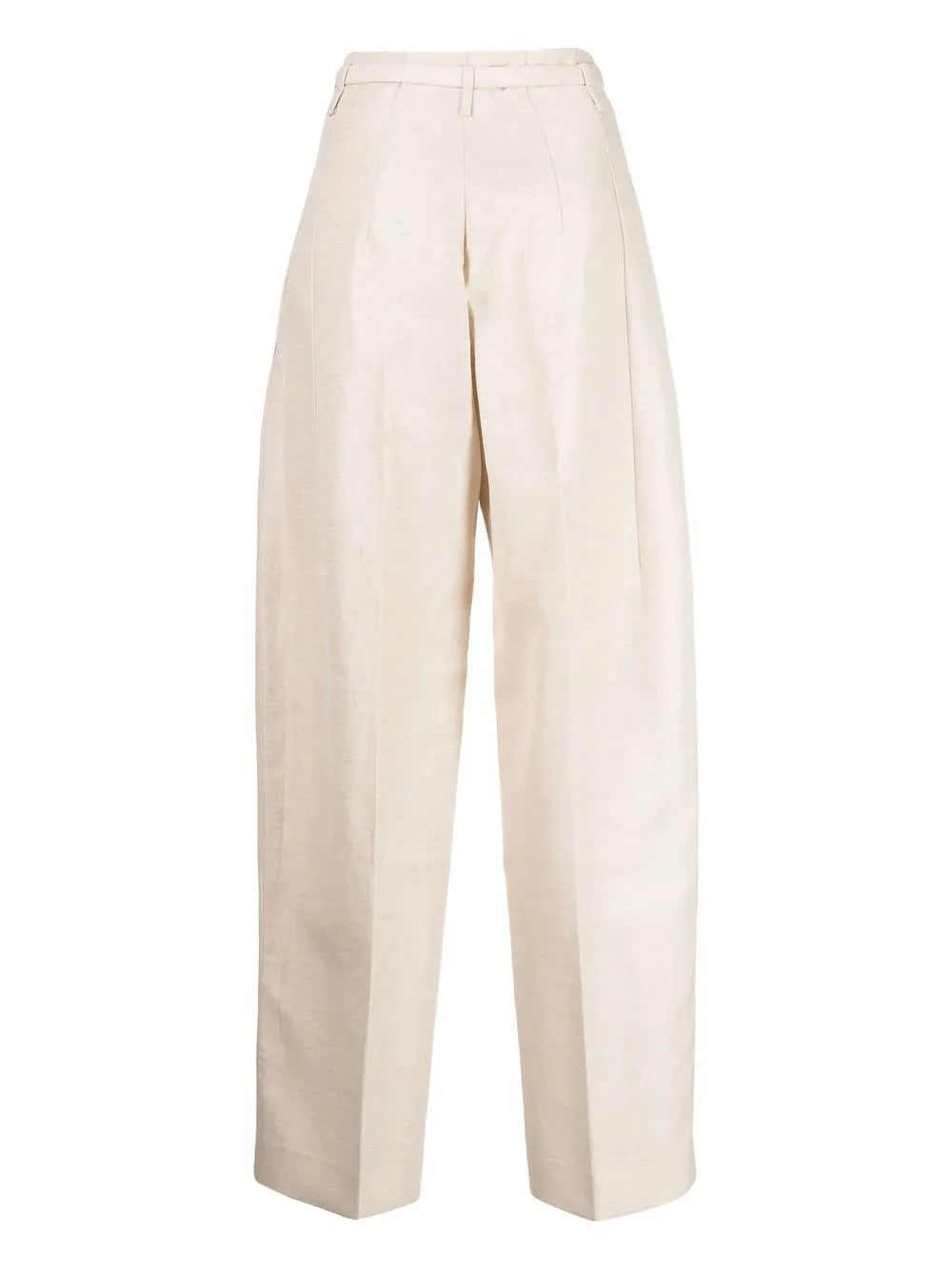 Tapered Wool-Linen Trousers