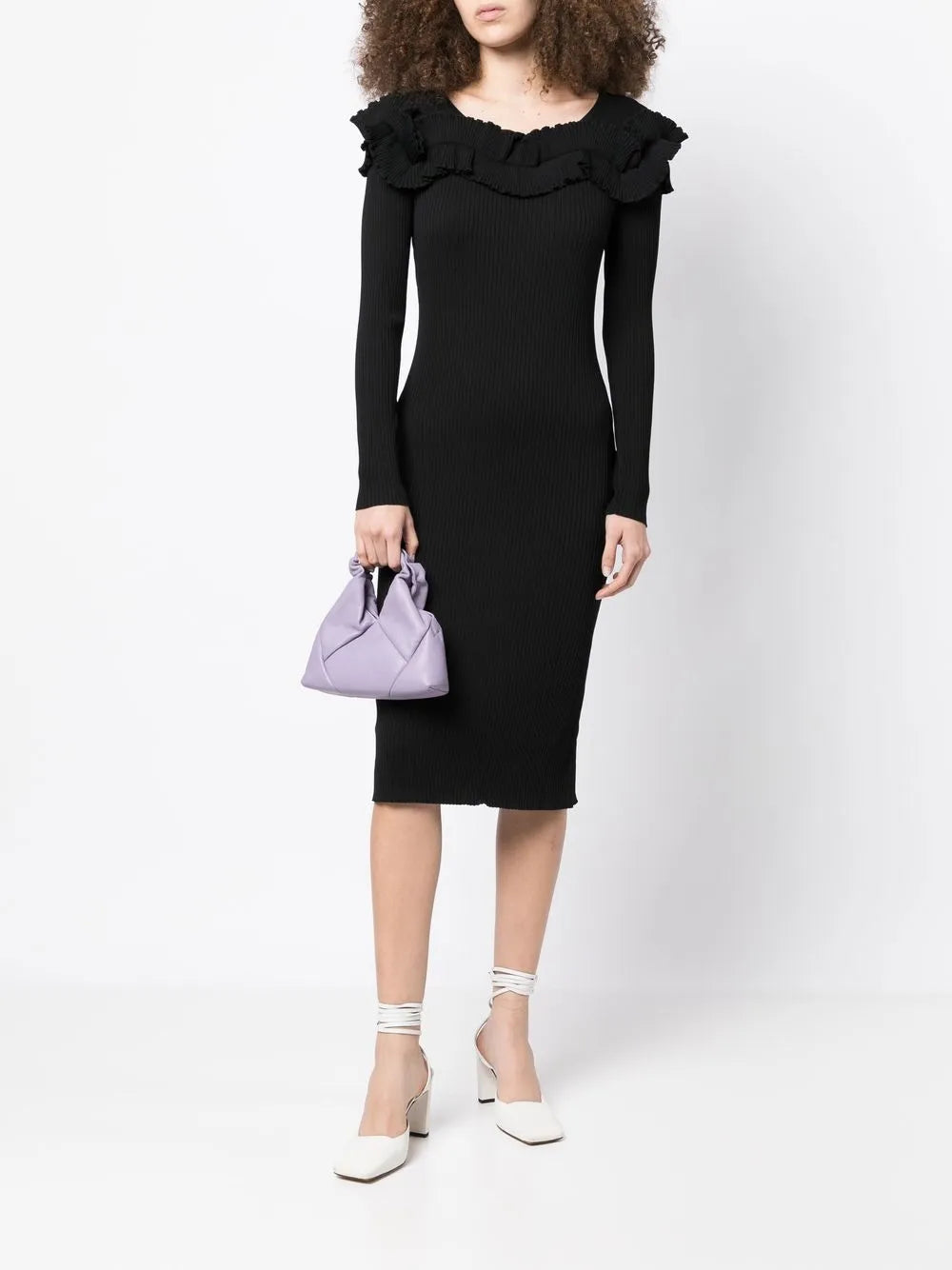 Ribbed-Knit Midi Dress