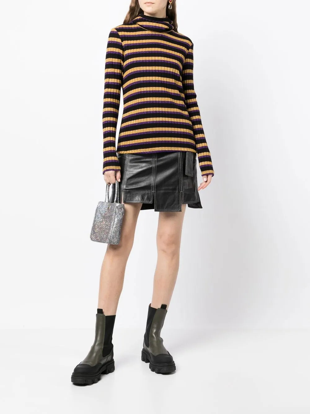 Striped Roll-Neck Jumper