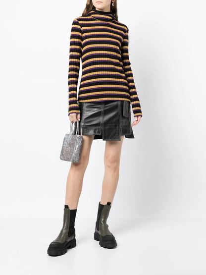 Striped Roll-Neck Jumper