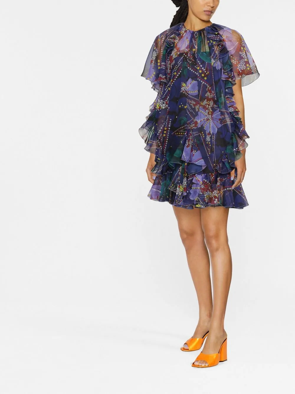 Ruffle-Detail Mini Dress