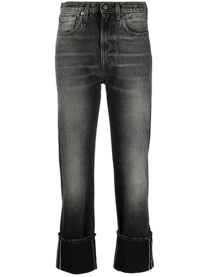 Light-Wash Straight-Leg Jeans