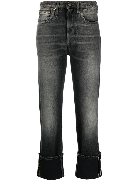 Light-Wash Straight-Leg Jeans