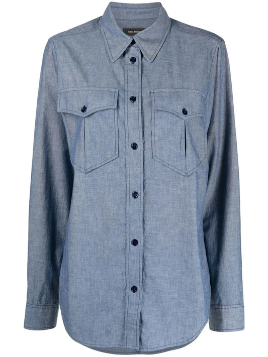 Button-Up Denim Shirt