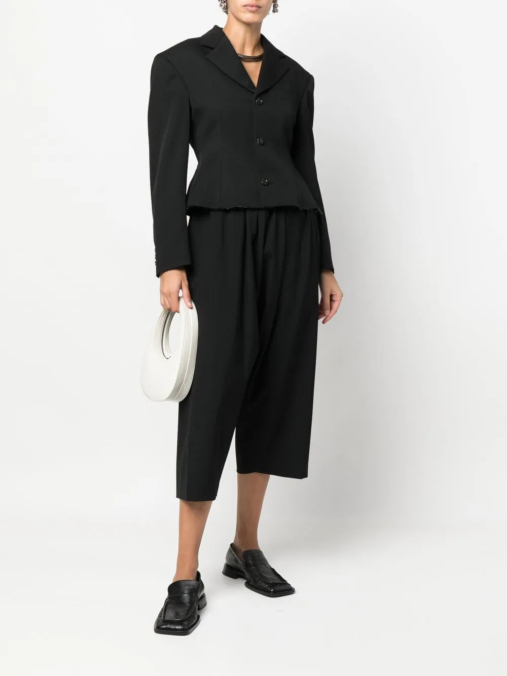 Single-Breasted Cropped Blazer