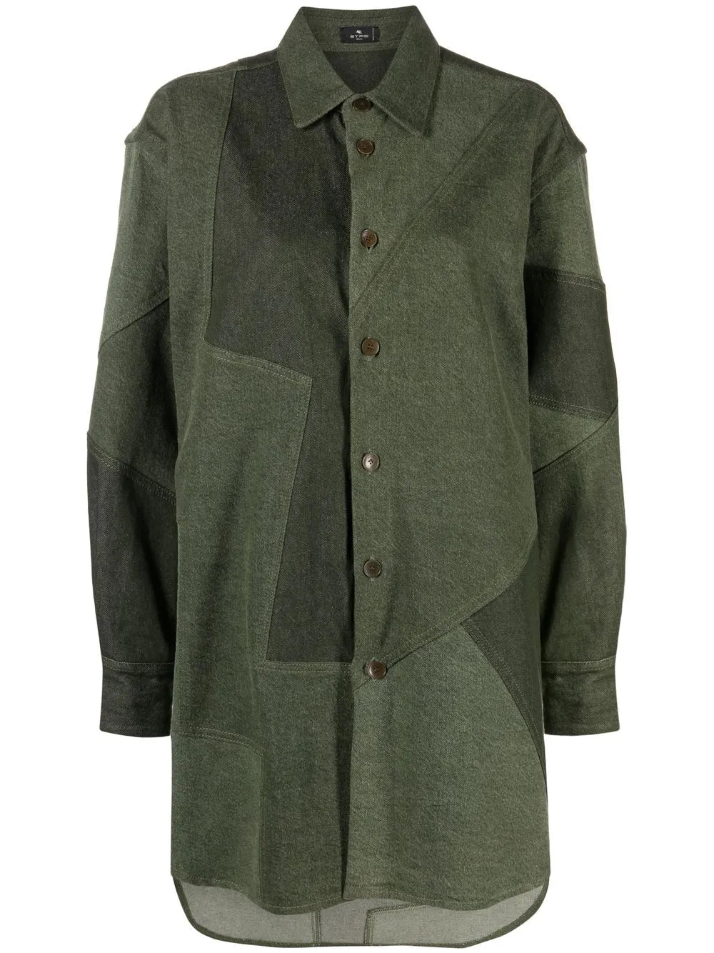 Long-Sleeved Panelled Shirt