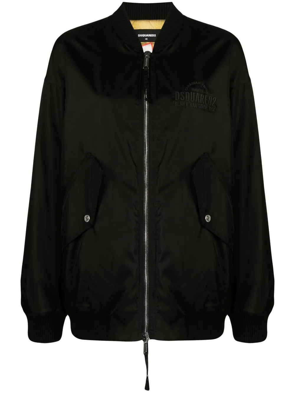 Embroidered-Logo Bomber Jacket
