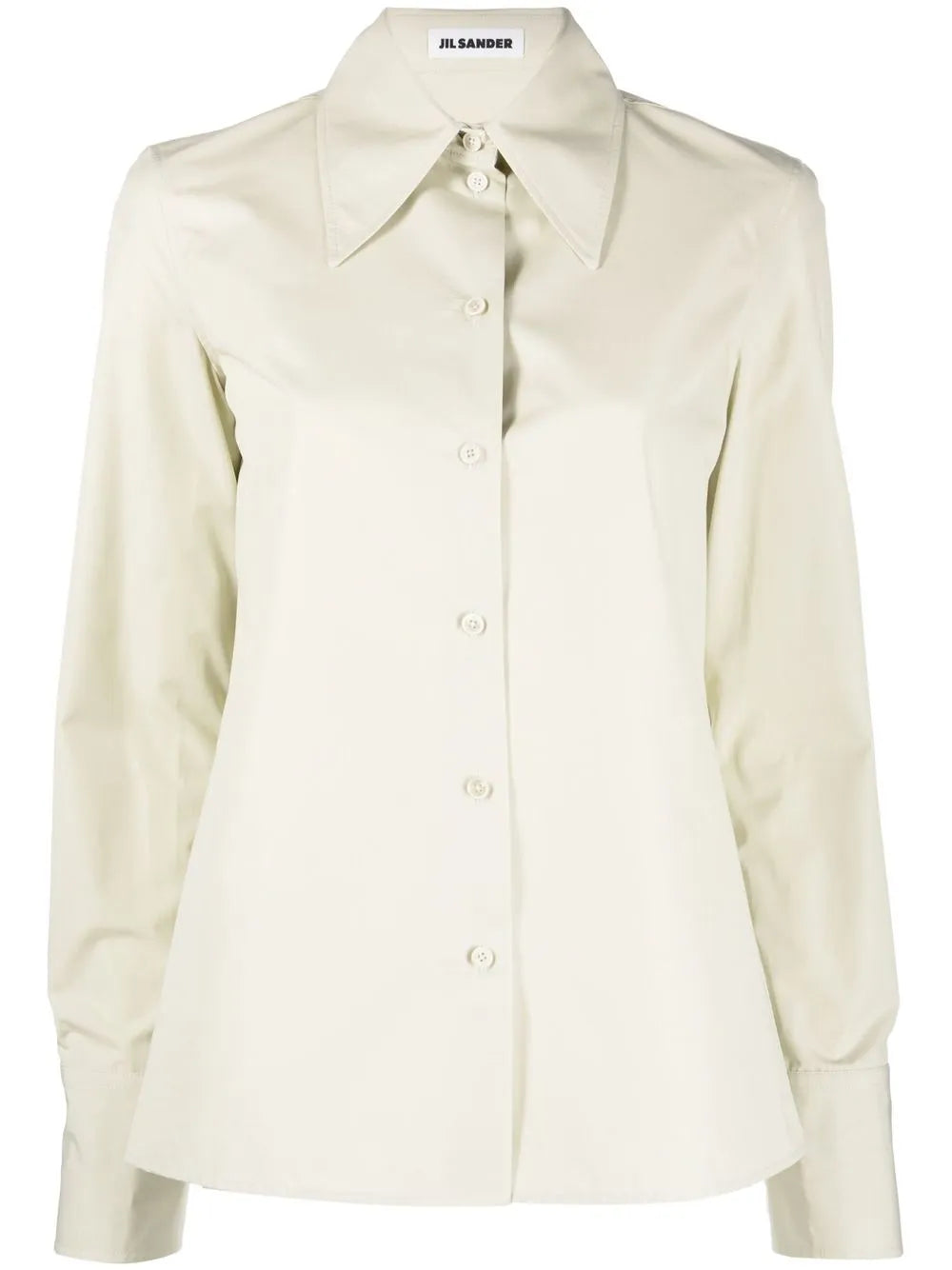 Button-Fastening Poplin Shirt