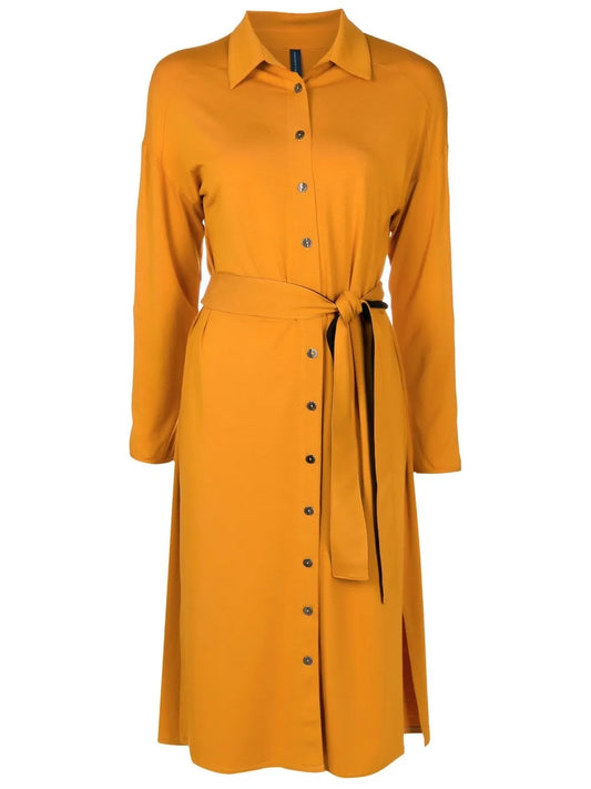 Belted Jersey Shirt Dress