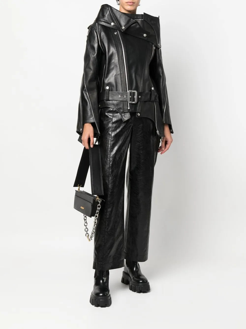 Belted Leather Jacket