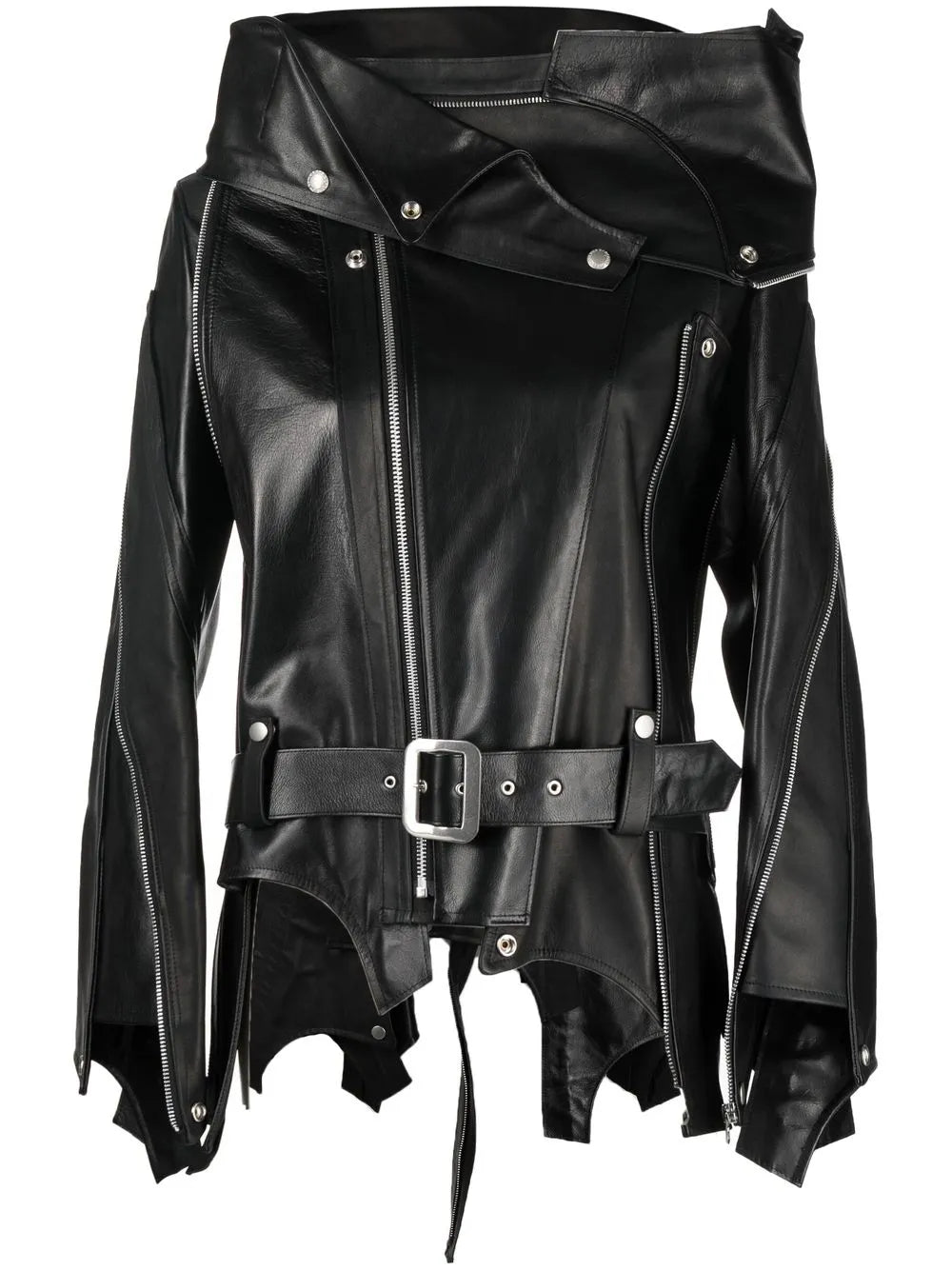 Belted Leather Jacket