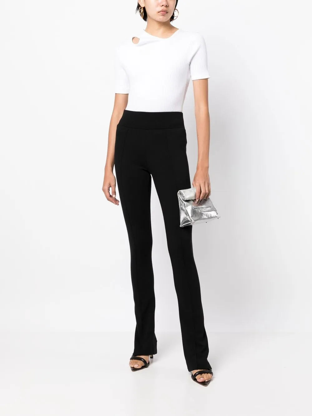 Exposed-Seam Detail Trousers
