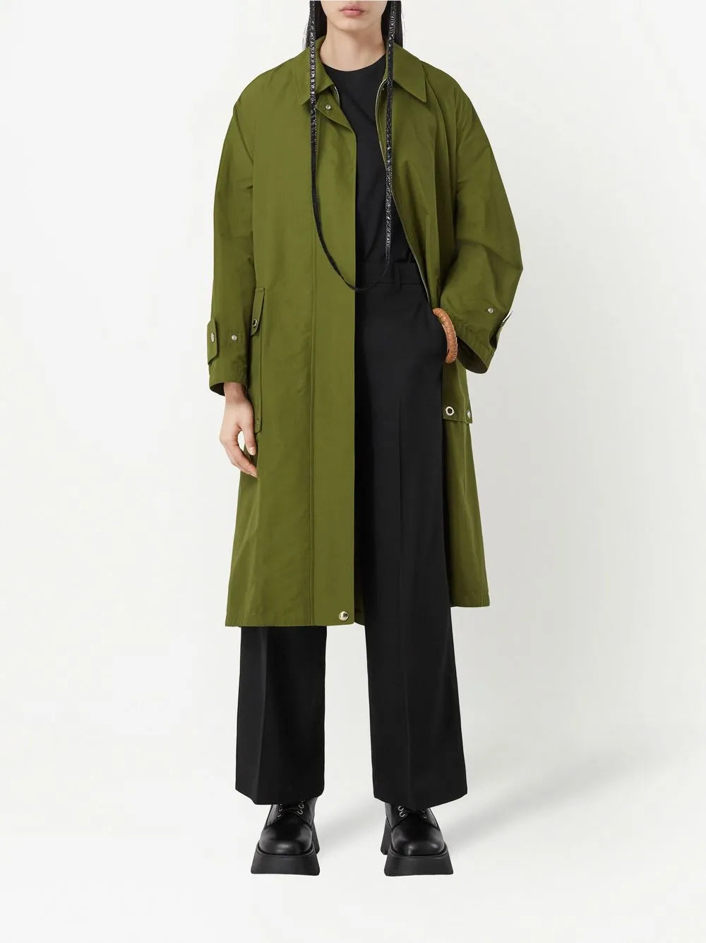 Rear Slit Tailored Trousers