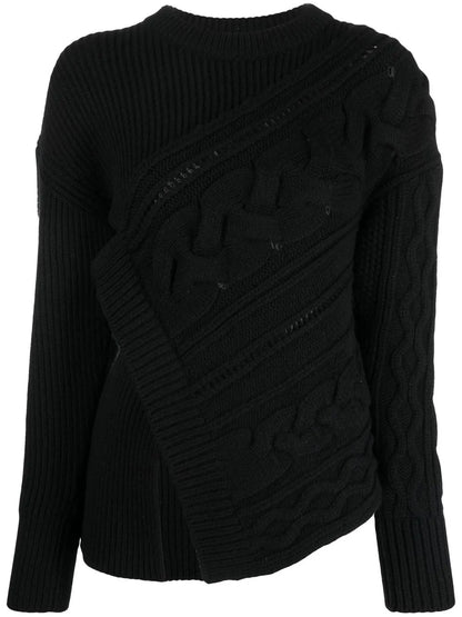 Asymmetric Knitted Wool Jumper